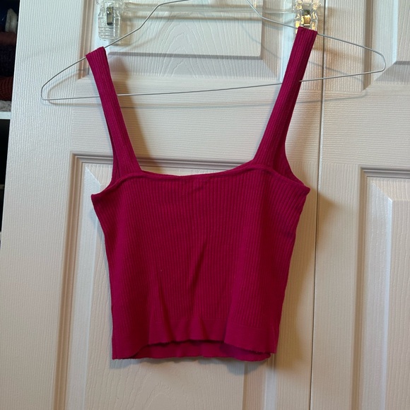 Garage Ribbed Fuchsia Tank Top - Picture 3 of 3